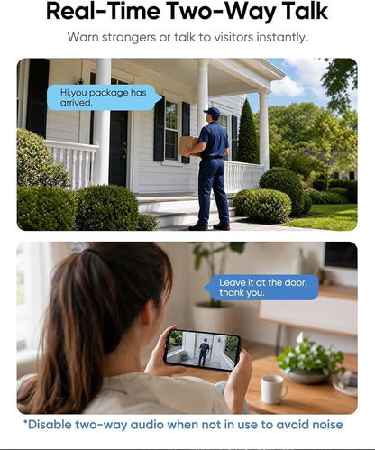 Floodlight Camera Hardwired 6500LM, 2K+ UHD Outdoor Security Camera, 360° Pan & Tilt View, AI Detection & Tracking, 24/7 Recording, Color Night Vision, 5GHz/2.4GHz WiFi, Compatible with Alexa