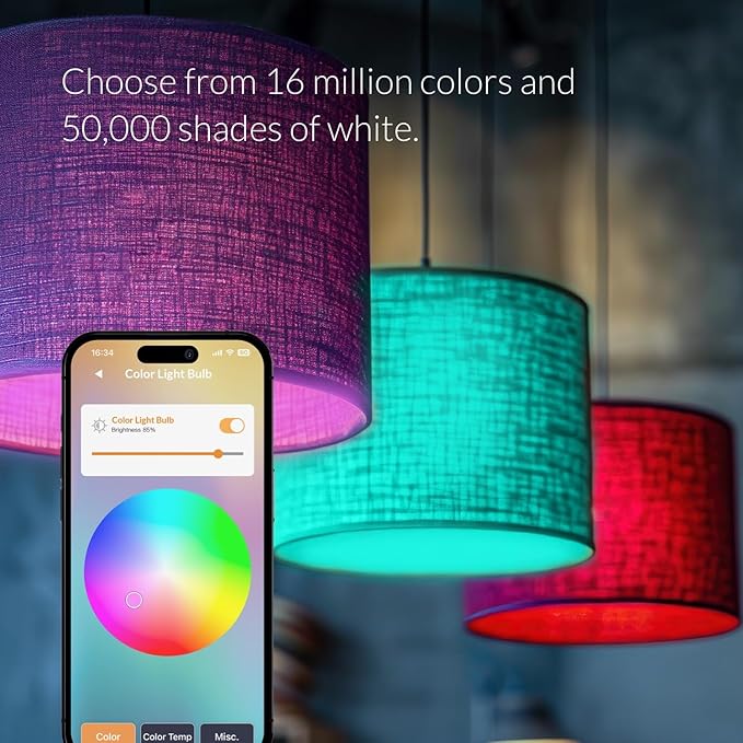 ERIA Smart Light Bulbs, BR30 ZigBee,Colors and White 800LM 65W Equivalent Dimmable CRI 90+ Smart Bulb Works, Hue*, HA, Smart Things, Alexa, Google Assistant (2-Pack)