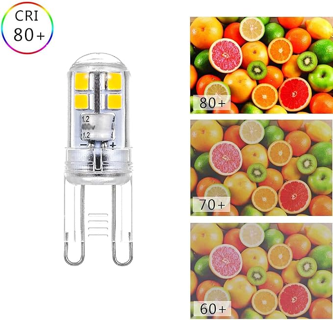 UCINNOVATE G9 LED Light Bulbs, 3W Daylight White, 25W Halogen Equivalent, No Flicker Energy Saving Bulb, AC 110V-120V, Non Dimmable, Ideal for Chandelier Home Lighting Lamp, 10 Pcs