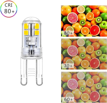 UCINNOVATE G9 LED Light Bulbs, 3W Daylight White, 25W Halogen Equivalent, No Flicker Energy Saving Bulb, AC 110V-120V, Non Dimmable, Ideal for Chandelier Home Lighting Lamp, 10 Pcs