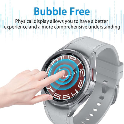 Suoman 4-Pack for Samsung Galaxy Watch 6 Classic 43mm Screen Protector, [Anti-Scratch] 2.5D 9H Ultra-thin Tempered Glass Screen Protective Film
