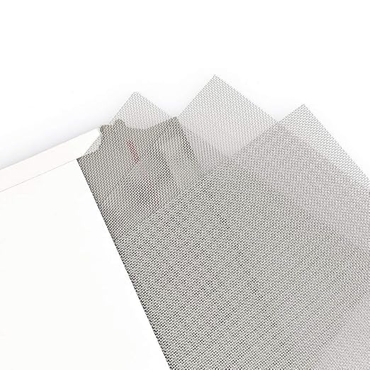 TIMESETL 3pcs Stainless Steel Woven Wire 20 Mesh - 12"x8"(30x21cm) Metal Mesh Sheet 1mm Hole Great for Air Ventilation - A4