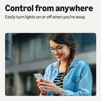 Amazon Basics A19 Smart Filament LED Bulb, Tunable White, 2.4 GHz Wi-Fi, Works with Alexa Only, 2-Pack