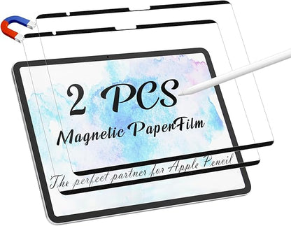 Peslv 2 Pack Magnetic Paperfilm for iPad Air 13 Inch (2024-2026, M2 M3 M4), Feel Like Writing Drawing On Paper, Matte Removable Anti Glare Fingerprint Screen Protector Blue Light Filter