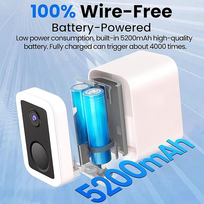【2 Pack】Security Cameras Wireless Outdoor, No Subscription Outdoor Cameras Wireless for Home Security, Integrated Spotlight & Siren, Human Motion Detection, Support 5G & 2.4GHz WiFi, IP66 Weatherproof