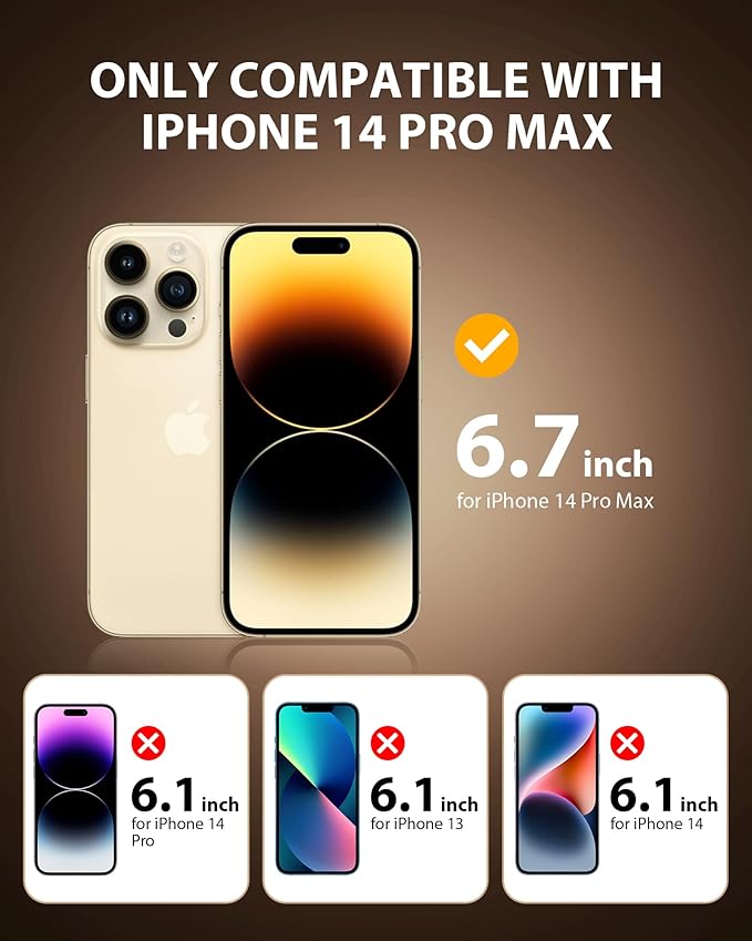 PDDKISS Compatible for iPhone 14 Pro Max Privacy Screen Protector Tempered Glass 6.7 inch Display, Gradient Colorful Anti Spy Light HD Easy Installation