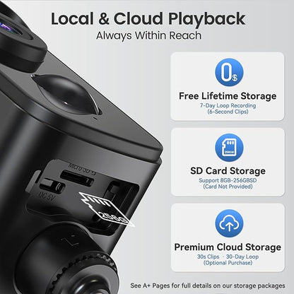 Cellular Security Camera Wireless Outdoor, No WiFi Need, Battery & Solar Powered, Magnetic, Free Human Detection, Free 7-Day Cloud/SD, Night Vison, Siren, 2-Way, IP65 Talk, 2K