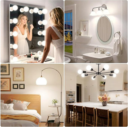 Brightever G25 Globe Light Bulbs 60 Watt, 4000K Natural Daylight LED Vanity Light Bulbs, E26 Base Bathroom Light Bulbs Over Mirror, 5W Round Light Bulb, CRI85+, 600LM, 8-Pack, Non-Dimmable