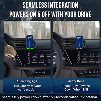 Smart Car Air Freshener: Revolutionary Smart Car Diffuser Vent Clip with 3 Exclusive 10 ml Fragrances (Blue (Fresh Essence Collection))