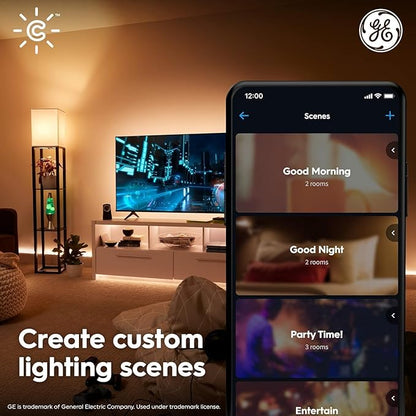 Cync GE Smart LED Light Bulb, B11 Candle Light Bulb – Works with Amazon Alexa & Google Home, 60W Equivalent, Soft White, 2.4GHz WiFi (4-Pack)