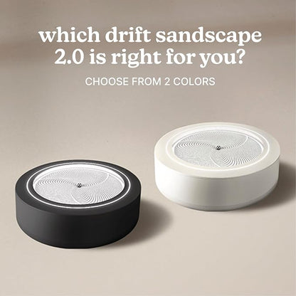 Homedics Drift 11” Sandscape – Version 2.0 with Updated Connected Experience, Smart Wi-Fi Zen Table Décor, LED Ambient Light, Modern Sand Art for Relaxation & Mindfulness, Home & Office Calm Décor
