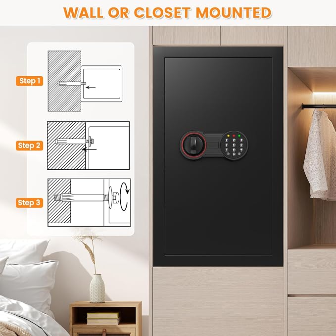 6.0 Cu Ft Large Safe Box for Home Use, 27.6"H Heavy Duty Home Safe