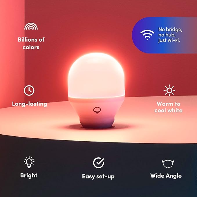 LIFX Color Wi-Fi Smart LED Light Bulbs (1100 Lumens) and (800 Lumens)