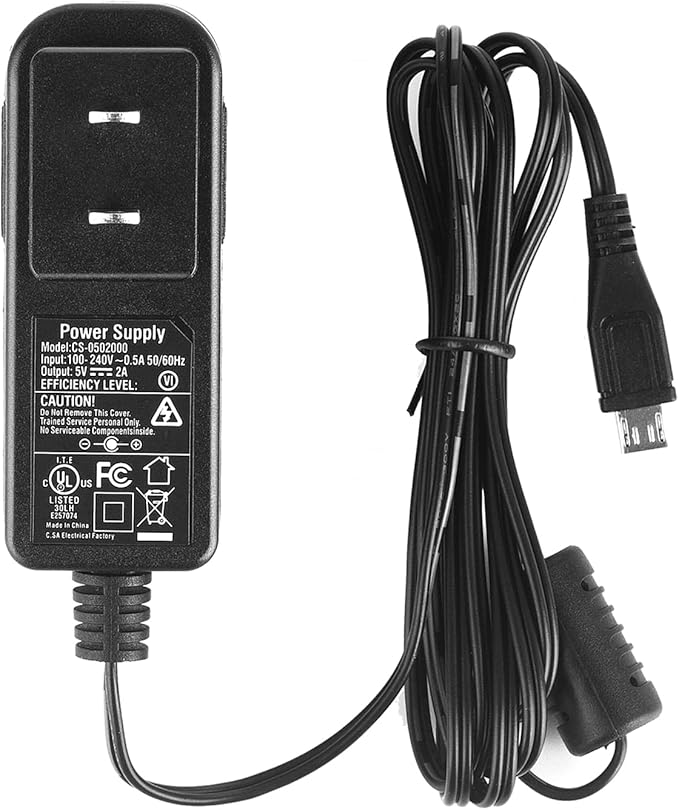 5V 2A Micro USB Power Supply Adapter Charger Compatible with Raspberry Pi 3/3 B+, Pi 2, Zero, Model A A+ B B+, Arduino, ESP32, LED Strip, TV Box, Security Camera