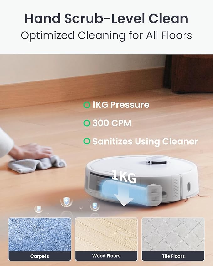 SwitchBot S20 Robot Vacuum and Mop with Matter, 10000Pa Powerful Suction, Roller Mop, AI Navigation, Auto Mop Washing & Drying, 90 Days Hands-Free, Self-Emptying, Works with AppleHome Alexa GoogleHome