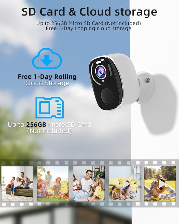 ELECCTV 5G/2.4G WiFi Security Cameras Wireless Outdoor, 2K Battery Powered WiFi Cameras with AI Motion Detection Spotlight Siren,Color Night Vision, 2-Way Talk, IP65, Cloud/SD Storage, Works w/Alexa