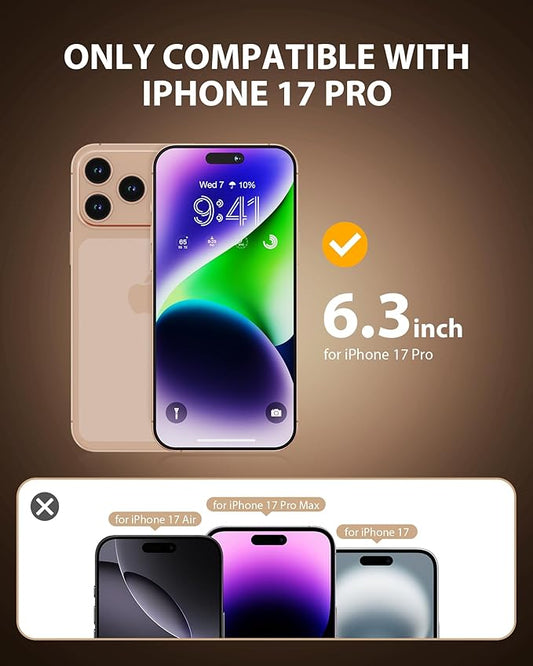 PDDKISS Compatible for iPhone 17 Privacy Screen Protector 6.3 Inch, Purple Gradient Anti Spy Anti Blue Light HD Tempered Glass Easy Installation