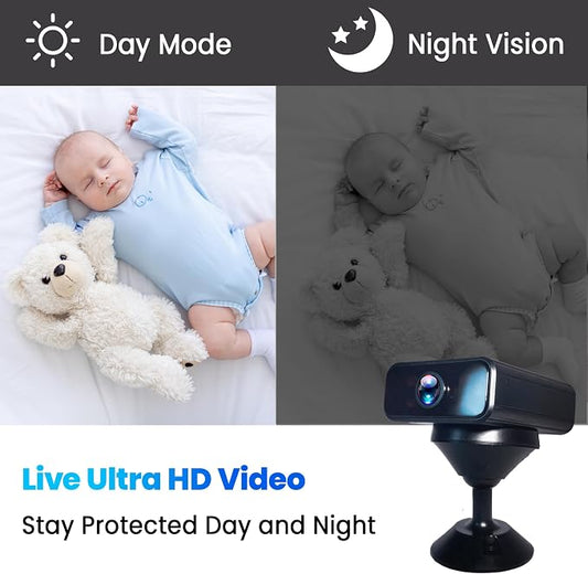 Only 0.6 inch Hidden Camera, 2026 Upgraded 4K Spy Camera, Mini Camera with Real-Time Recording, AI Motion Detection, Support Cloud & TF Storage, Night Vision, Indoor Cameras for Home Security