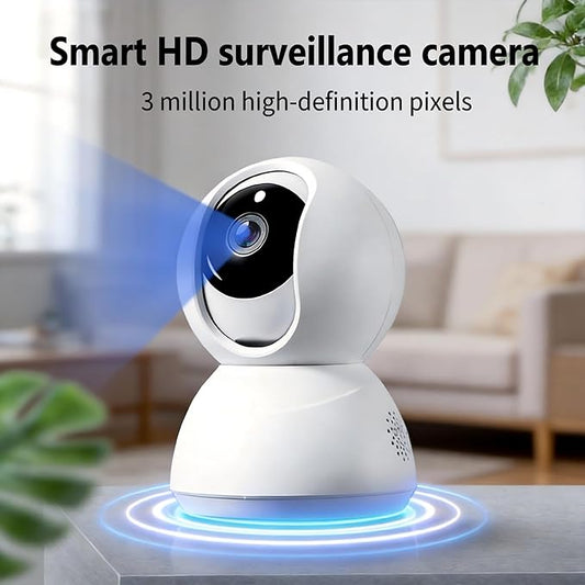 Indoor Pan/Tilt Home Security Camera 2K 3MP, 360 Degree Wired & Wireless WiFi Webcam/Monitor for Baby/Elder/Nanny with Night Vision & Phone App, 2 Way Audio, Cloud & SD Card Storage