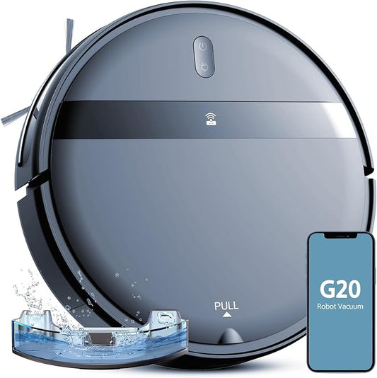 Kilgone Robot Vacuum Cleaner, Set Schedule, Automatic-Recharge, Quiet,Slim, Robotic Vacuum Tangle-Free, Ideal for Pet Hair/Carpet/Hard Floor