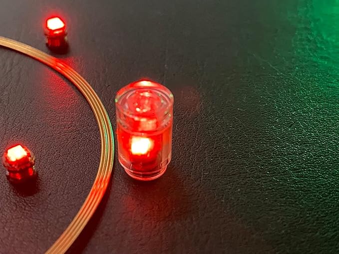 Taidacent 80mm Remote 5V Wireless LED Coil and 10PCS Colorful Wireless LEDs Wireless LED Induction Wireless Charging Module (Only 10 Red Wireless LEDs Without Transmitter Coil)