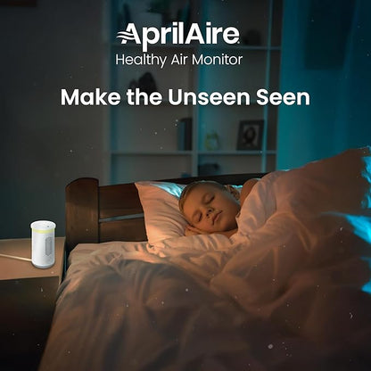 AprilAire ZAWTHCPV Smart Indoor 5-in-1 Wi-Fi Air Quality Monitor (CO2, VOC, PM 2.5, Particulate Matter, Humidity and Temperature), App Controlled IAQ Monitor for Home Air Quality Sensor
