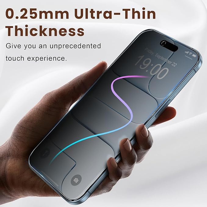 Fotbor Compatible for iPhone Air Privacy Screen Protector 6.5 Inch 2 Pack, [Face ID Support] True 23° Anti Spy Tempered Glass with [Auto Dust Installation], 12 FT Military-Grade Protection [Zero Bubble] 17 Air Case Friendly