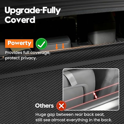 Powerty Cargo Cover for 2018-2024 Chevy Equinox/GMC Terrain Accessories, Trunk Cover Retractable Trunk Shielding Shade Cargo Luggage Cover for 2018-2024 Chevy Equinox/GMC Terrain