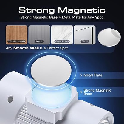 Rechargeable RGB Motion Sensor Night Light, Color Changing LED Night Light with Stick-on Magnet, 4-Level Adjustable Brightness, Nightlights for Bedroom, Bathroom, Hallway, Stairs, Closet, 2-Pack