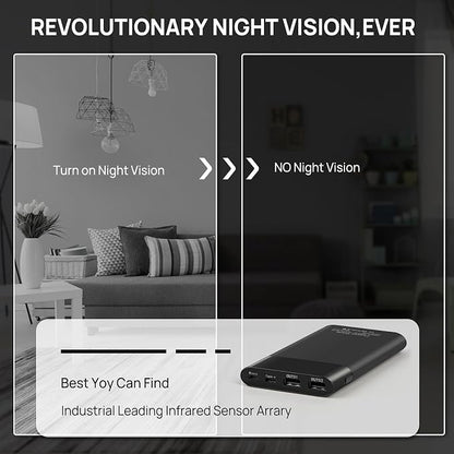 Wireless Security Hidden Camera - Wireless Nanny Cam - Night Vision Indoor/Outdoor Use - APP Remote Control