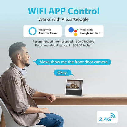 Olafus 2K Dual Lens Security Camera Outdoor, 360° Auto Tracking, 5500LM Floodlight, Color Night Vision, Motion Detection, 2-Way Audio, Alexa/Google Home, 2.4G WiFi Flood Light Camera Outdoor Wired