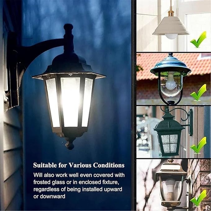 1~2Pack 10W LED Bulb Light E27 Radar Motion Sensor 85-265V White Smart Lamp Working in Night for Home Living Room Stair Pathway(85-265V,1Pcs)