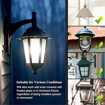 1~2Pack 10W LED Bulb Light E27 Radar Motion Sensor 85-265V White Smart Lamp Working in Night for Home Living Room Stair Pathway(100-130V,2Pcs)
