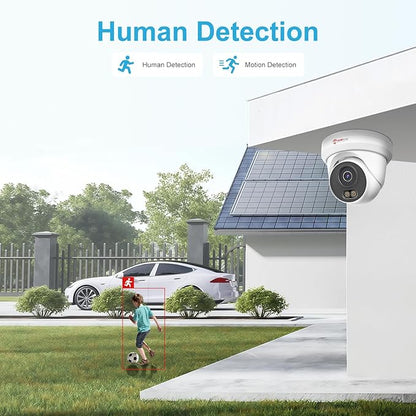 Anpviz 2-Pack 5MP PoE IP Camera, Turret Security IP Camera Outdoor Wired
