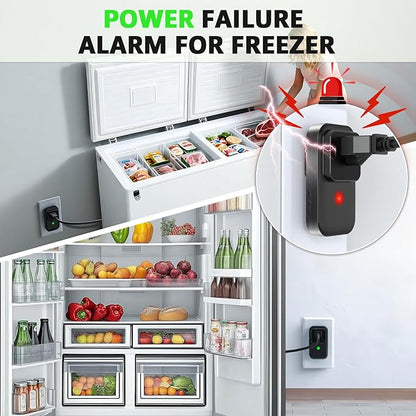 Power Failure Alarm WiFi, Freezer Power Outage Alarm with App Notifications & Loud 110dB & 3 Sirens, Smart Home Power Monitoring for GFCI Trips, Refrigerator, Sump Pumps, Aquarium