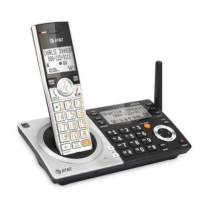 AT&T CL83107 DECT 6.0 Cordless Phone, 5-Handset, Silver/Black | Dual Keypad Base, Answering Machine, Smart Call Blocker, Caller ID Announcer, Intercom & Long Range