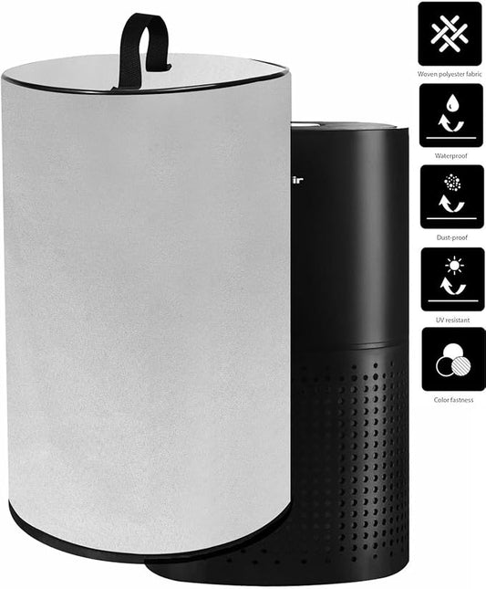 Heavy Duty Fabric Water-Resistant Nylon Air Purifier Dust Cover Compatible with LEVOIT Air Purifier Core300-P/Core 300S/Afloia Kilo Air Purifiers/PuroAir 240 HEPA 14 Air Purifier (Silver Grey)