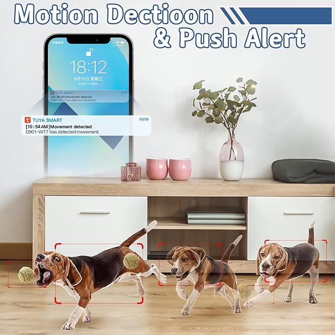 Power Bank Camera, WiFi Smart Indoor Security Camera 1080P HD Wireless Nanny Cam with Motion Detection, Portable Video Recorder for Home, Baby, Pet, No Audio