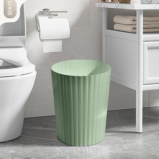 Small Platic 2 Gallon Trash Can - Compact Wastebin for Bathroom, Kitchen, Office, Home Use - Purple