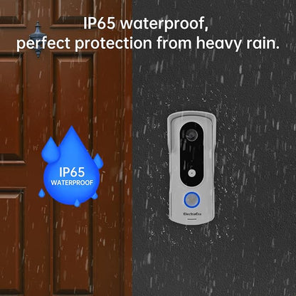 Video Intercom System, 7 Inches Touch Screen Video Doorbell with Monitor, Video Camera Kits Support Unlock, Monitoring, Wire Connection Dual-Way for Villa Office Apartment (APP with WiFi)