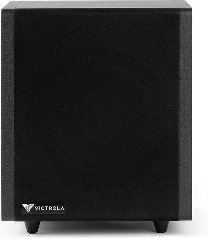 Victrola S1 Subwoofer – 6.5" Front-Firing Woofer, 6.5" Passive Radiator & Powered Wireless Subwoofer, 70W Amplifier, Volume Control, Bluetooth 5.0 Connectivity (Espresso)