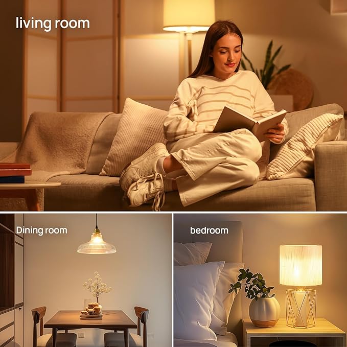 Consciot A19 LED Light Bulb,60W Equivalent,8.5W 3000K Warm White,E26 Base,800 Lumens Non-Dimmable,Energy Efficient LED Light Bulbs,UL Listed for Home Lighting,24-Pack