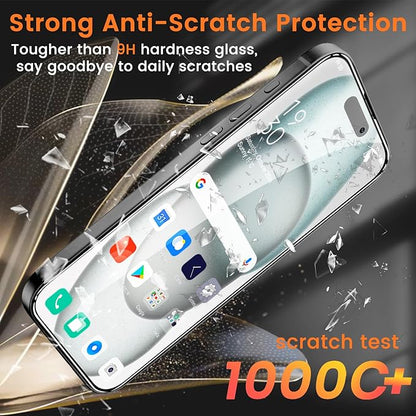 Lesakit 4+4 Pack Privacy Screen Protector for iPhone 15 Plus 6.7-Inch with 4 Pack Camera Lens Protector, Anti Spy Tempered Glass Film 9H Hardness Case Friendly