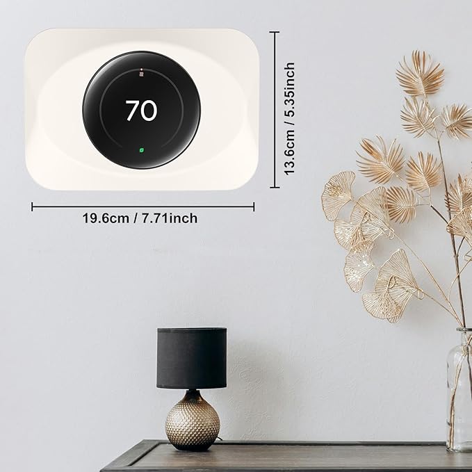 Wall Plate Cover Compatible with Google Nest Learning Thermostat (4th Gen), Practical Trim Kit for Nest Learning Thermostat 4, Snap fit Design, Snap fit Design (Biege, 1 Pack)