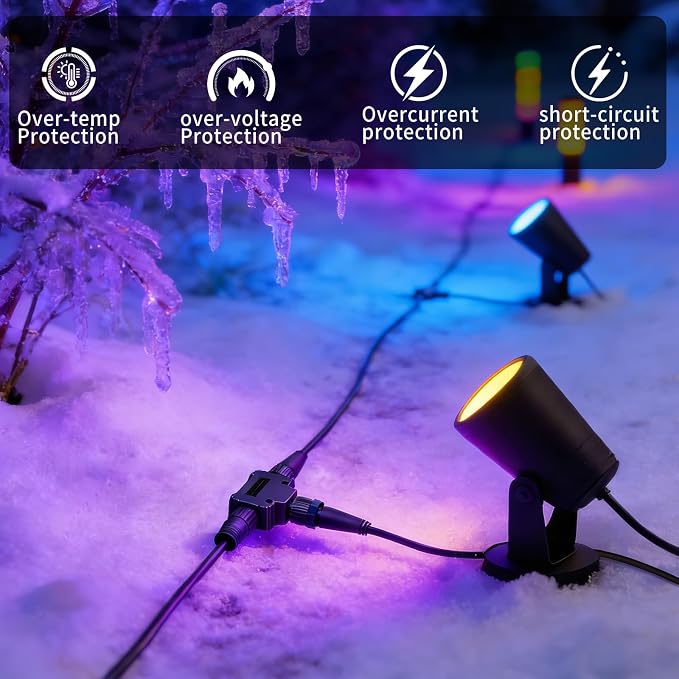 16 ft Weatherproof Extension for Philips Hue Outdoor Low Voltage Lights | Compatible with Lily Spot/XL Spot, Calla Pedestal, Econic Pathway & Amarant Light Bar - Requires hue Bridge
