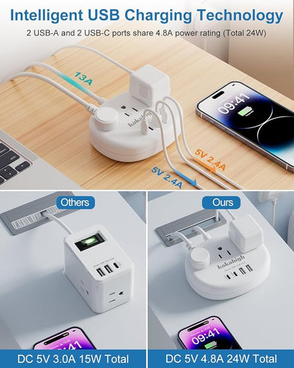 UK Adapters for Travel(13A), 3FT UK Power Strip