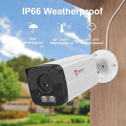 Anpviz 4K PoE IP Bullet Camera with 100ft Smart Dual Light Color Night Vision, 8MP Security IP Camera Outdoor Indoor, MD2.0,Micro SD Slot, Built in Mic,Metal,IP66,Wired,NDAA,IPC-B8A83WD-S (U Series)