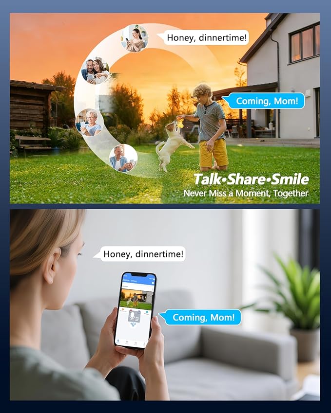 OOSSXX PT Outdoor Wireless Security Camera Wi-Fi Camera for Home Video Surveillance Indoor