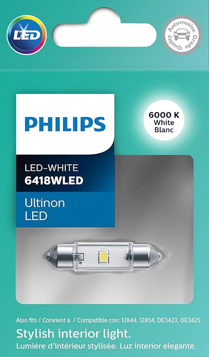 Philips 6418 Ultinon LED Bulb (White), 1 Pack