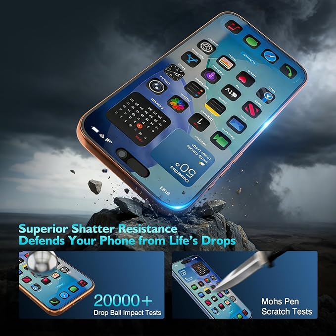Elecshion 4 Way 360° Anti Spy for iPhone 17 Pro Max Privacy Screen Protector + Camera Lens Protector (2+2), Auto-Align Kit, 10X Military Shatterproof Anti Peep Tempered Glass Film for 17 Pro Max